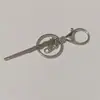 Chaveiro de Bambu Dragão e Fênix Moda Palito de Ouvido Transfronteiriço Gancho de Chaveiro Rotativo de Liga Metálica Banhado a Ouro Acessório Pingente