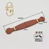 Alça de couro sintético com costura em sarja com alça de tira de couro metálica caixa de presente alça de PU múltiplas cores puxador