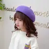 Boina Infantil Niñas Otoño e Invierno Gorros de Bebé Moda Boinas de Lana Gorros Niñas Estilo Retro Británico Gorros de Pintor