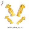 Producto Nuevo 2024: Pulsera de Ábaco Pixiu DIY Chapada en Oro con Cabeza Inclinada y Accesorios con Agujero para Colgar