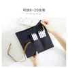 Bolsa de Lápis Criativa de Feltro Grande Capacidade Papelaria Simples Bolsa Redonda para Lápis Grande Capacidade Material Escolar para Estudantes Bolsa de Feltro