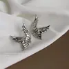 Estilo Dulce Fresco Sentido del Diseño Aretes de Alas de Elfo Huecas Moda de Nicho Plata Mariposa Sentido Avanzado Aretes de Estilo Frío