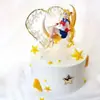 Decoración de Pastel de Sailor Moon Luna Dibujos Animados Lindo Hielo Agua Princesa Luna Niña Cumpleaños Enchufe para Hornear
