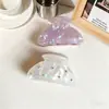 Pinza para el Cabello de Tamaño Mediano con Textura de Acetato de Diamantes Tachonados, Pinza para el Cabello Estilo Bm de Sujeción Media, Pasador Lindo y Elegante para Sujetar Coletas Altas