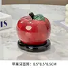 Estante de Almacenamiento para Cepillo de Dientes Eléctrico de Cerámica Apple Lavabo del Baño Tocador Pasta de Dientes Base para Cepillo de Dientes Flor de Seda