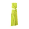 Estilo europeo y americano verano nuevo transfronterizo moda femenina cuello en V sexy hueco ajustado cadera vestido de noche