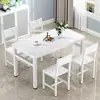Sala de estar Hogar Mesa y Sillas Rectangulares para Comedor Comedor Mesa Sencilla Apartamento Pequeño Desayuno Restaurante Tienda de Snacks Combinación de Mesa y Sillas