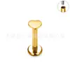 Titanio F136 Chapado en Oro de 18K Uña de Labio Uña de Oreja Luna Estrella Amor Rayo Aleación de Titanio G23 Joyería para Perforar Uña de Oreja