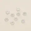 Cuentas Florales de Aleación de Zinc Plateado Brillante, Separadores de Cuentas de Loto, Cuentas Separadoras para Collares y Pulseras, Materiales para Joyería Hecha a Mano DIY
