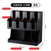 Caja de Almacenamiento de Servilletas de Papel de Paja Tienda de Té con Leche Portavasos Barra de Servilletas Estante de Almacenamiento de Materiales Portavasos de Papel Almacenamiento Multifuncional