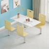 Mesa de comedor para comedor escolar, unidad de comedor de fábrica, silla para personal, tienda de fideos, restaurante de comida rápida, buffet, mesa y silla de comedor de una pieza