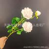 Flor Artificial de Peonía de 3 Cabezas Rosa Occidental Decoración de Boda Flor Falsa Rosa Extranjera Flor Artificial Peonía a