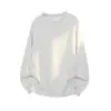 Camiseta de manga larga de cuello redondo de color liso para hombre para otoño e invierno, sudadera de estilo retro americano para pareja, marca de moda, camiseta interior térmica