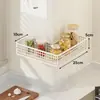 Estante de esquina para cocina, cesta de almacenamiento multifuncional para el hogar montada en la pared, especiero, cesta colgante multicapa montada en la pared para jengibre y ajo