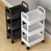 Novo pequeno carrinho de armazenamento de prateleira de chão para cozinha, prateleira de armazenamento de lanches multicamadas, prateleira de armazenamento móvel para banheiro e vaso sanitário