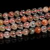 Joyería Jingde 5A, cuentas sueltas de cristal de color transparente de hielo natural para el cabello, pulsera de cuentas redondas, accesorios de joyería DIY, cuentas al por mayor