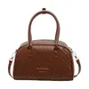 Nueva Colección Otoño/Invierno 2026: Bolso de Mano Tejido Texturizado, Bolso Tipo Bowling Sencillo, Bolso Cruzado para el Trabajo