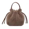 Bolsa de Pelúcia Tendência 2026 Inverno Nova Bolsa de Ombro de Pelúcia Moda Bolsa Transversal Versátil Bolsa Saco