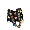 Bolsa de Tricô Floral Fofa para Primavera e Verão para Mulheres, Nova Bolsa de Praia, Estilo Férias na Beira-Mar, Grande Capacidade, Bolsa de Ombro Estilo Coreano