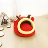 Nido Ablaze Zai para Mascotas Pequeñas Cobaya Erizo Conejo Reno Forma de Animal Nido para Hámster Mini Nido de Algodón para Mascotas Pequeñas