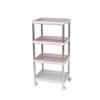 Rack de Armazenamento Multifuncional de Cozinha para Banheiro de Chão com Múltiplas Camadas Aço Inoxidável com Rodízios Rack de Armazenamento e Organização Tipo Sanduíche