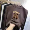 Blusa Térmica Base para Meninas, Nova Camiseta de Manga Longa Infantil para Outono e Inverno, Camisa Base Estilosa para Bebês com Gola Semi-Alta
