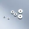 Cuentas Espaciadoras Lisas de Plata de Ley 925 2-5mm Cuentas Espaciadoras para Pulseras DIY Materiales para Ensartar Hechos a Mano Accesorios S1461