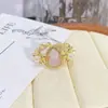 Anel Aberto Gota de Óleo Esmaltado Luz Luxo Alto Padrão Anel Caixa Cega Ao Vivo Vintage Estilo Palácio Flor