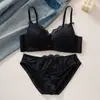 Conjunto de Lencería para Niñas con Encaje de Lazo Floral, Soporte Suave, Sexy Push-up, Hermoso Espalda, Conjunto de Sujetador