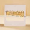 Nuevo Set de Aretes Metálicos Estilo Frío 5 Pares Aretes de Aro Dorados Simples Creativos Aretes de Perla de Imitación