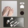 J81-120 uñas de los pies color sólido diamante de imitación para chicas calientes elegantes nacarado usando láminas de uñas láminas de uñas postizas terminadas al por mayor