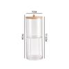 Caja de bambú PS con bastoncillos de algodón, contenedor redondo portátil, caja de almacenamiento para discos de algodón cosméticos, caja de algodón con hisopos para desmaquillaje