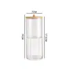 Caja redonda portátil de bambú para hisopos de algodón caja de almacenamiento para almohadillas de algodón cosméticas caja de algodón para hisopos desmaquillantes Caja de Algodón