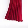 ZA ropa de mujer al por mayor transfronteriza estilo europeo y americano nuevo temperamento terciopelo de alta calidad cuello en V manga corta vestido 0273106