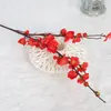 Flores Artificiales de Flor de Ciruelo, Ramos de Flores Falsas, Decoración de Escena de Boda, Arreglos Florales, Flores de Seda, Decoraciones de Flores Falsas, Venta al por Mayor de Fabricantes