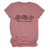 Los libros son mi terapia Amazon Europa y América Moda Casual Versátil Camiseta de Manga Corta con Cuello Redondo para Mujer