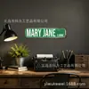 Mary Jane comercio exterior verde 10*40cm tira larga señal de carretera estilo industrial jardín hogar colgante de pared letrero de hojalata