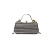Bolso de mano transfronterizo estilo Chanel para mujer, bolso tipo caja de hombro con patrón tejido, bolso de noche versátil, bolso cruzado con cadena