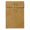 Bolsa de sobre muy atractiva de papel kraft vintage con cierre de cordón, bolsa para documentos de embalaje de regalo creativo estilo ins para fotos de celebridades