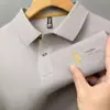 Camisa Polo Casual de Negocios con Cuello de Solapa Estilo Papá Venta al por Mayor Transfronteriza Marca de Tendencia Top Manga Corta Bordado para Hombre