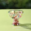 Copa de Postre de Vidrio de Doble Capa de Alto Borosilicato con Relleno de Flores Secas, Copa Creativa para Helado para Uso en Casa, Copa para Pudín y Yogur