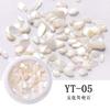 12 piezas de concha pulida de estilo japonés para manicura de celebridades en línea, joyería para uñas, concha de abulón pulida multicolor, venta al por mayor