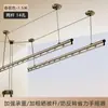 Tendedero de Ropa Manual para Balcón de Casa, Barra Secadora de Ropa Resistente de Aleación de Aluminio, Mecanismo de Elevación Moderno de Altura Ajustable Montado en Techo