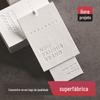 Etiquetas de roupas de alta qualidade personalizadas para homens e mulheres, etiquetas universais elegantes, etiquetas de papelão branco, logotipo impresso em relevo