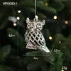 Transfronterizo Nuevo Producto Colgante de Plástico Plateado con Forma Decoración Colgante de Árbol de Navidad Brillante Galvanizado Accesorios Pequeños Adornos de Navidad en Stock