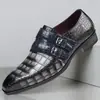 Zapatos de Cuero para Hombre Transfronterizos de Amazon Estilo Británico Coreano Casual Talla Grande Retro Peluquero Novio Zapatos 651116 Británico