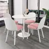 Mesa de Té y Sillas para Balcón Combinación Mesa de Café para el Hogar Mesa de Recepción Mesa Redonda Pequeña Simple Moderna para Hotel Cafetería Recepción Negociación