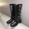 Botas altas marrones hasta la rodilla 2026 nuevas botas de vaquero occidentales para otoño e invierno botas altas versátiles para montar en otoño
