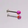 Pintura en spray de color para uñas de labio con degradado acrílico, uñas de hueso de oreja, bola de 4 mm, acero inoxidable, acero de titanio, piercing transfronterizo europeo y americano