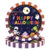 Plato de Papel de Fiesta de Halloween de Dibujos Animados Vaso de Papel Desechable Servilleta Mantel Plato de Cena de Dibujos Animados para Niños Decoración de Fiesta de Vacaciones